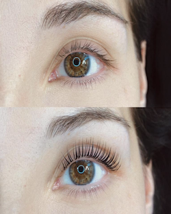 Hilger Lash Lift and Tint Before and After