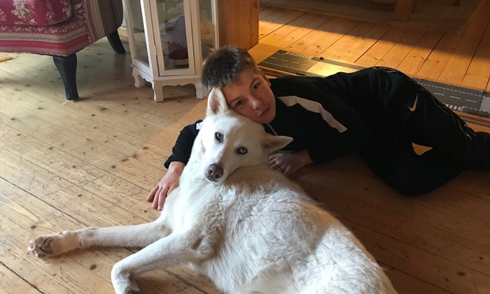 Nikolai with dog